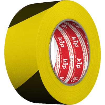 Kip 3824 Gewebe-Warnband gelb/schwarz 48mmx33m