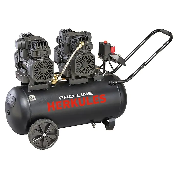 Herkules Flüsterkompressor Siltek TB 50 D (2.200 W, Max. Druck: 8 bar, 50 l, Schmierung: Ohne)