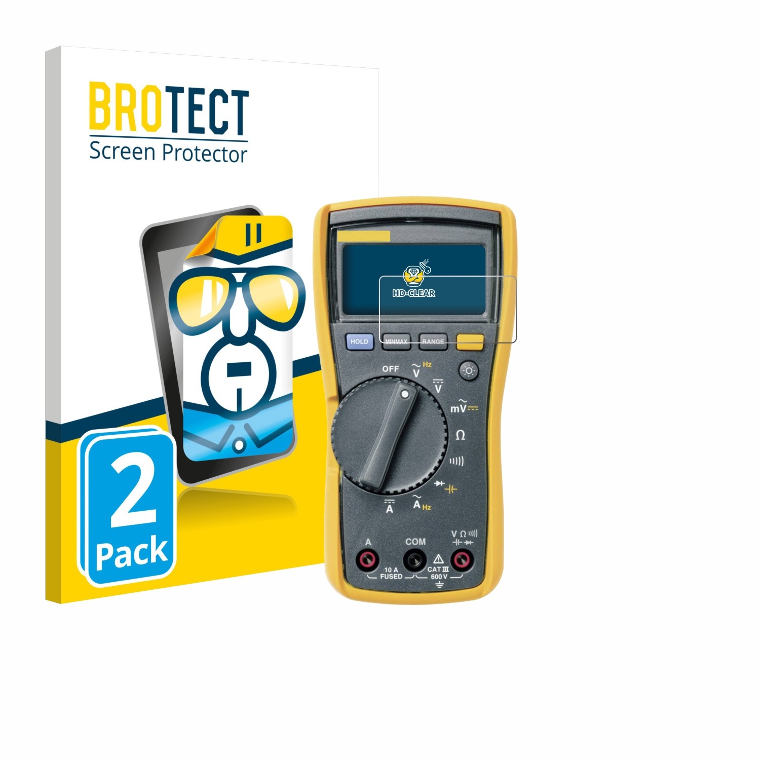 2x Fluke MultiMeter 115 Displayschutzfolie Transparent Bild 2