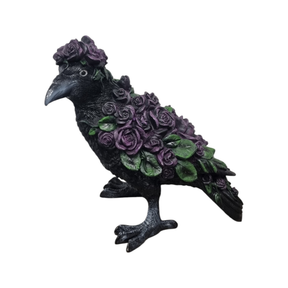 Dekofigur Rabe 25 x 16 x 25 cm schwarz