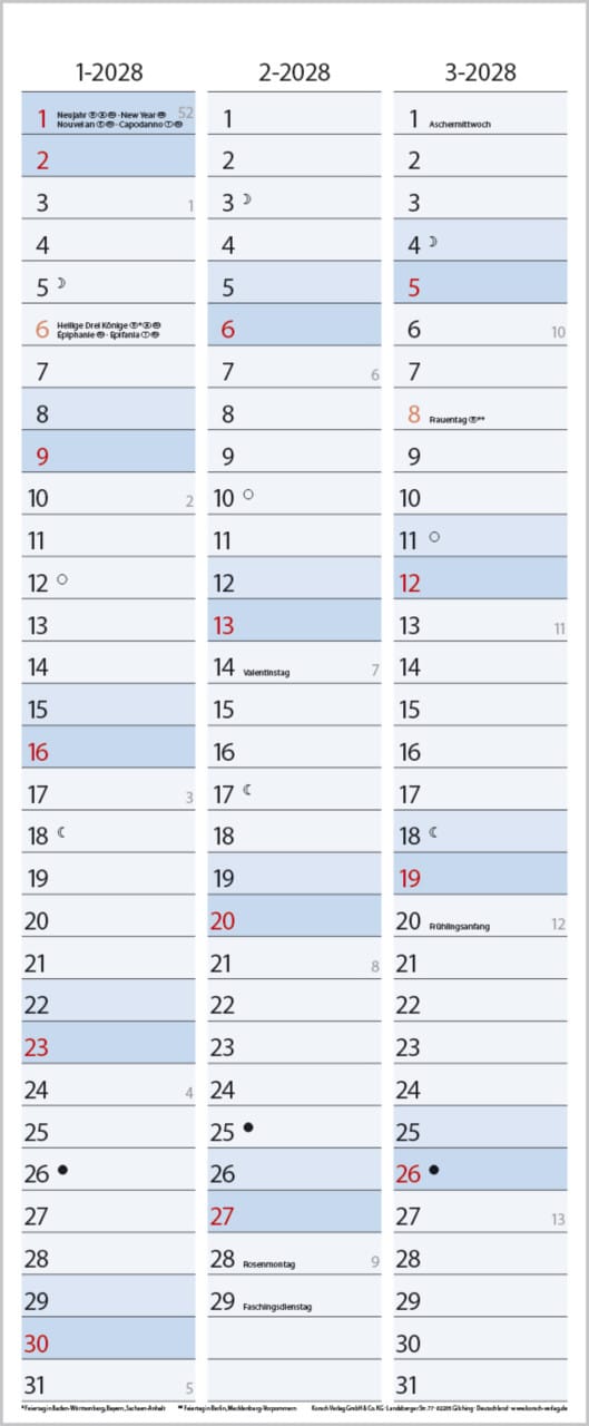 Korsch Kalender Timer for 2 Lifestyle 2027