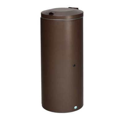 VAR Abfallsammler 120 ltr. mit Einflügeltür mit Doppelbart-Schloss, deep-brown