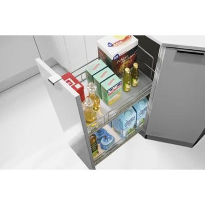 Hettich Möbel-Frontauszugset Cargo IQ plus 300 9065860, Korpusb. 300mm silber