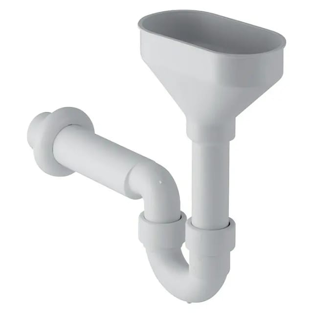 Geberit Rohrbogengeruchsverschluss d 50mm, m Tricht. oval, für Geräte, weiß