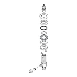 hansgrohe Absperrventil 3-L.Waschtischarmatur chrom