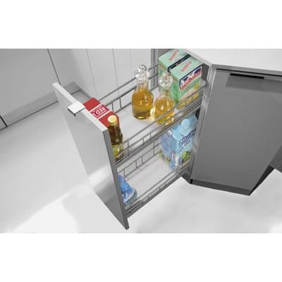 Hettich Möbel-Frontauszugset Cargo IQ plus 200 9065857, Korpusb. 200mm silber