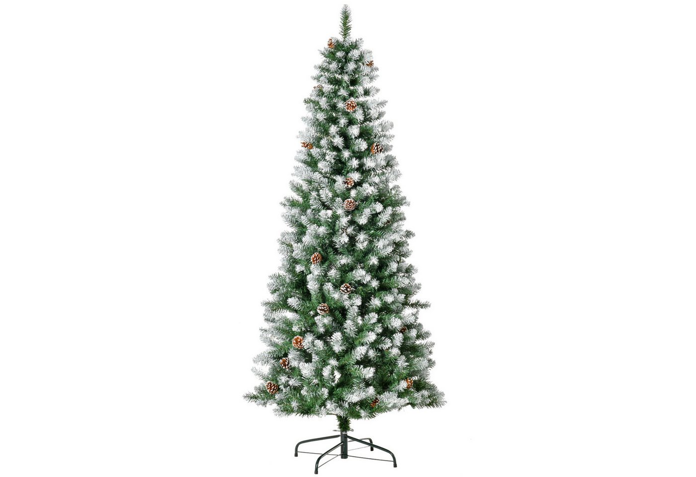 HOMCOM Künstlicher Weihnachtsbaum 180cm mit Kunstschnee 630 Astspitzen Bild 4