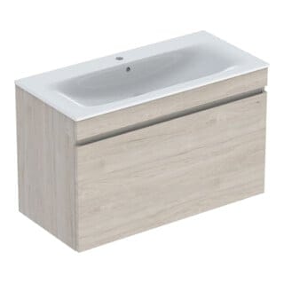 Geberit Möbelwaschtisch-Set Renova Plan 100x62,2x48cm, KP N he besch., WT we.