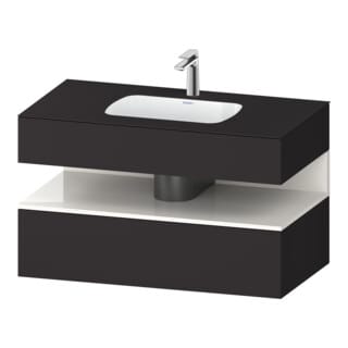 Duravit Einbauwaschtisch-Möbel-Set Qatego 100x55x60cm, w g/Gra m, Kon-WTU, B