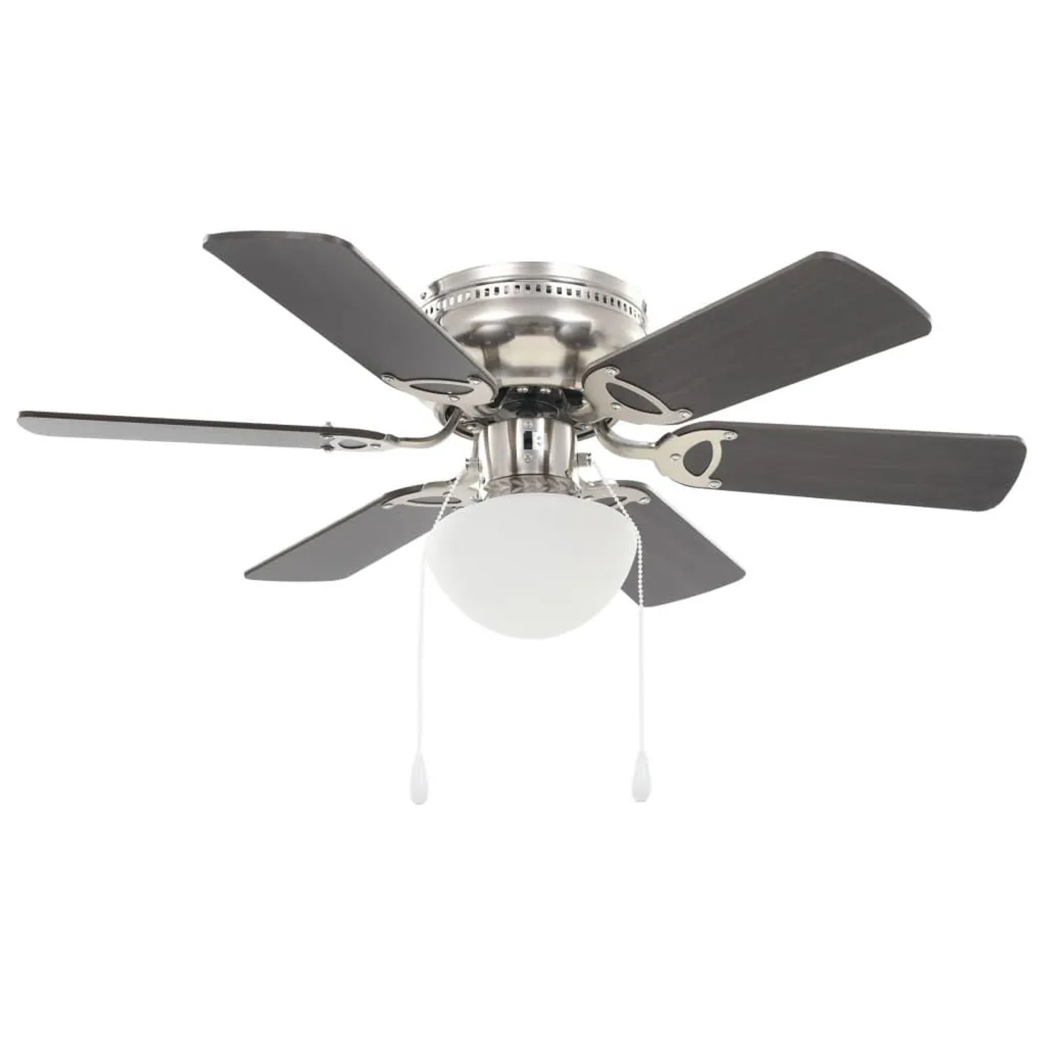 Furnicato Deckenventilator Mit Leuchte Dunkelbraun 82 Cm