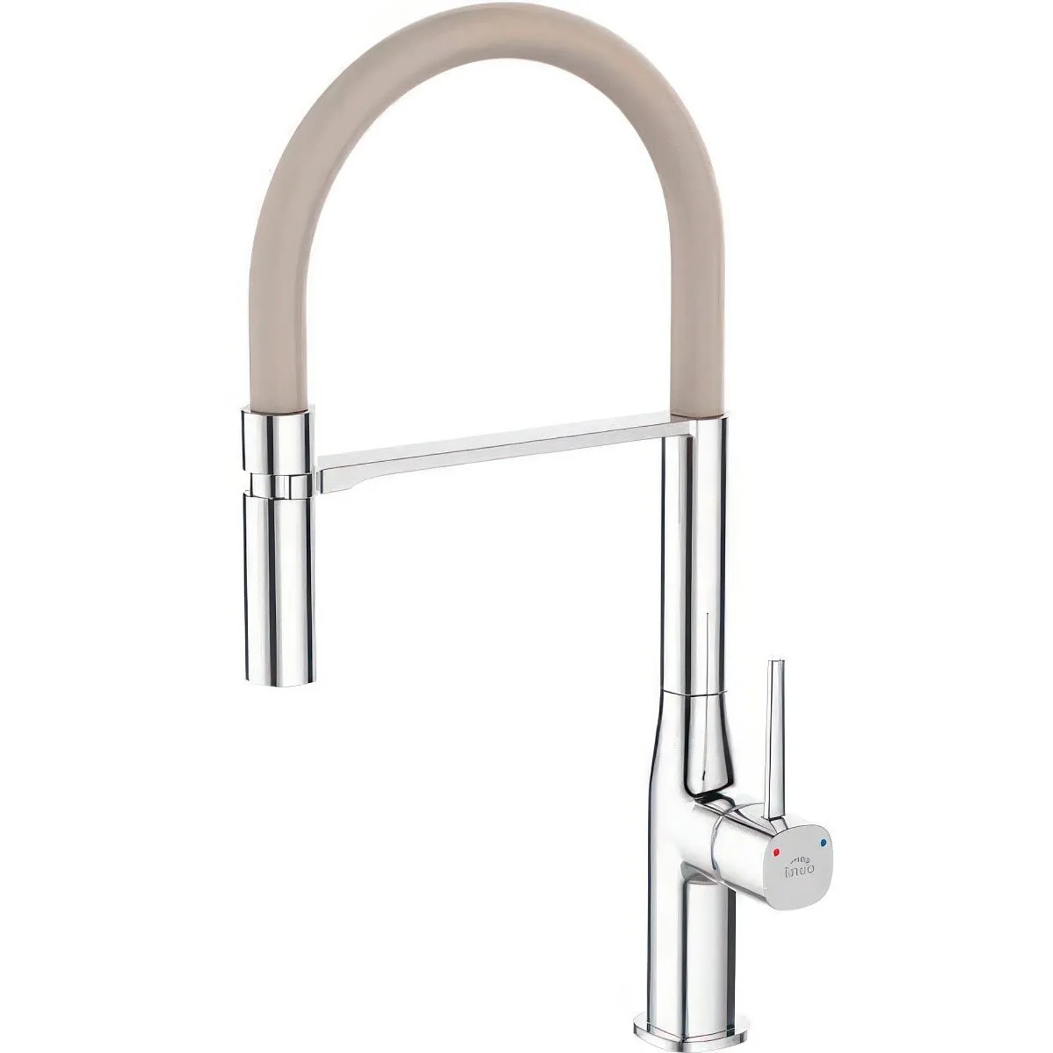 KOLMAN Küchenarmatur Küchenmischer mit Magnetgriff in Silber-Beige