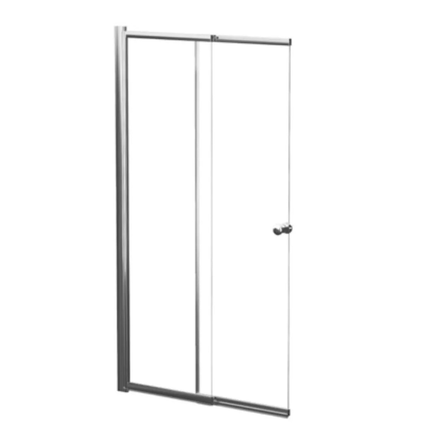 KOLMAN Badewannenaufsatz 2-teilig 100x150 cm ESG 4 mm Klarglas Silber