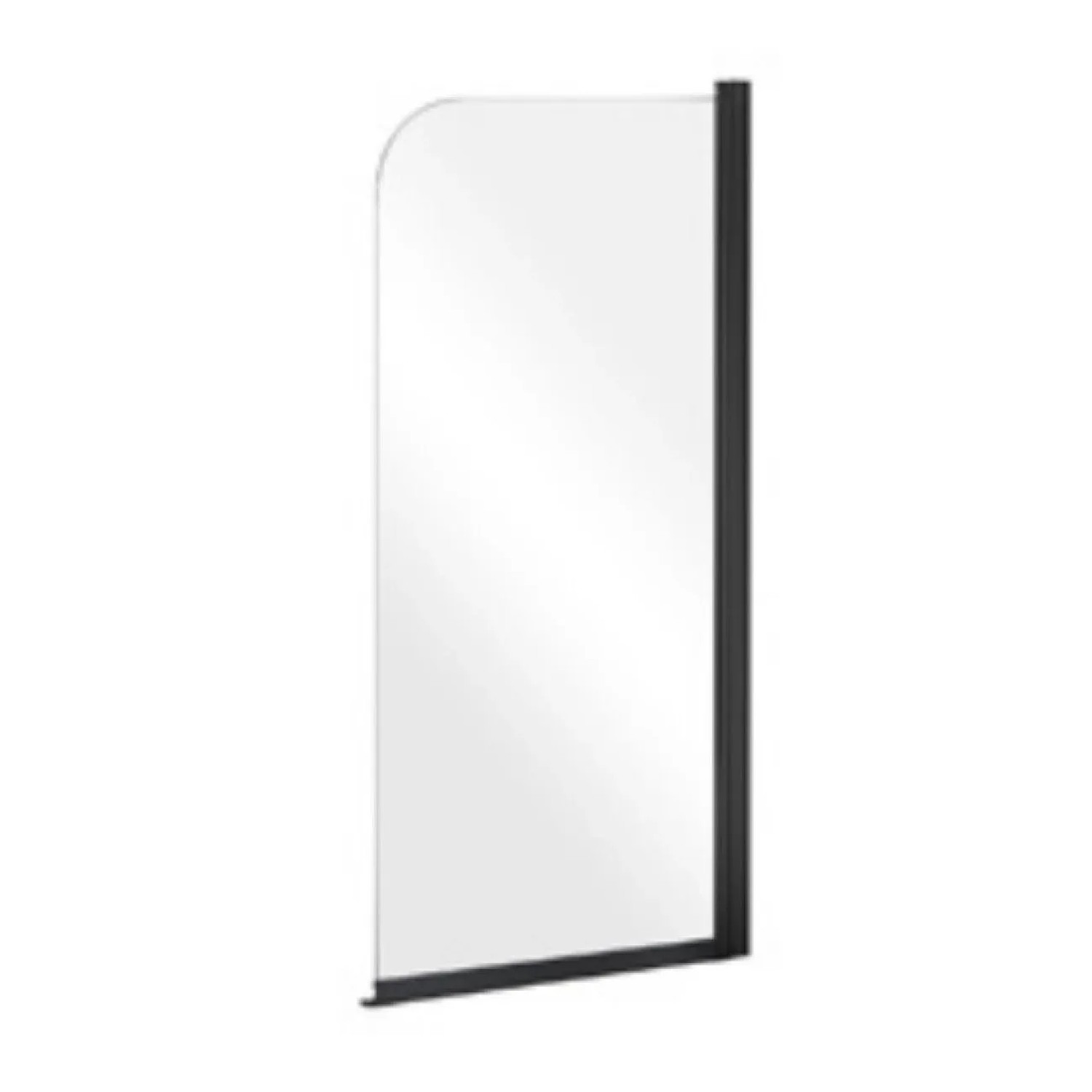 KOLMAN Wannenaufsatz 1-tlg. 70x140 cm ESG 5 mm Glas Schwarz