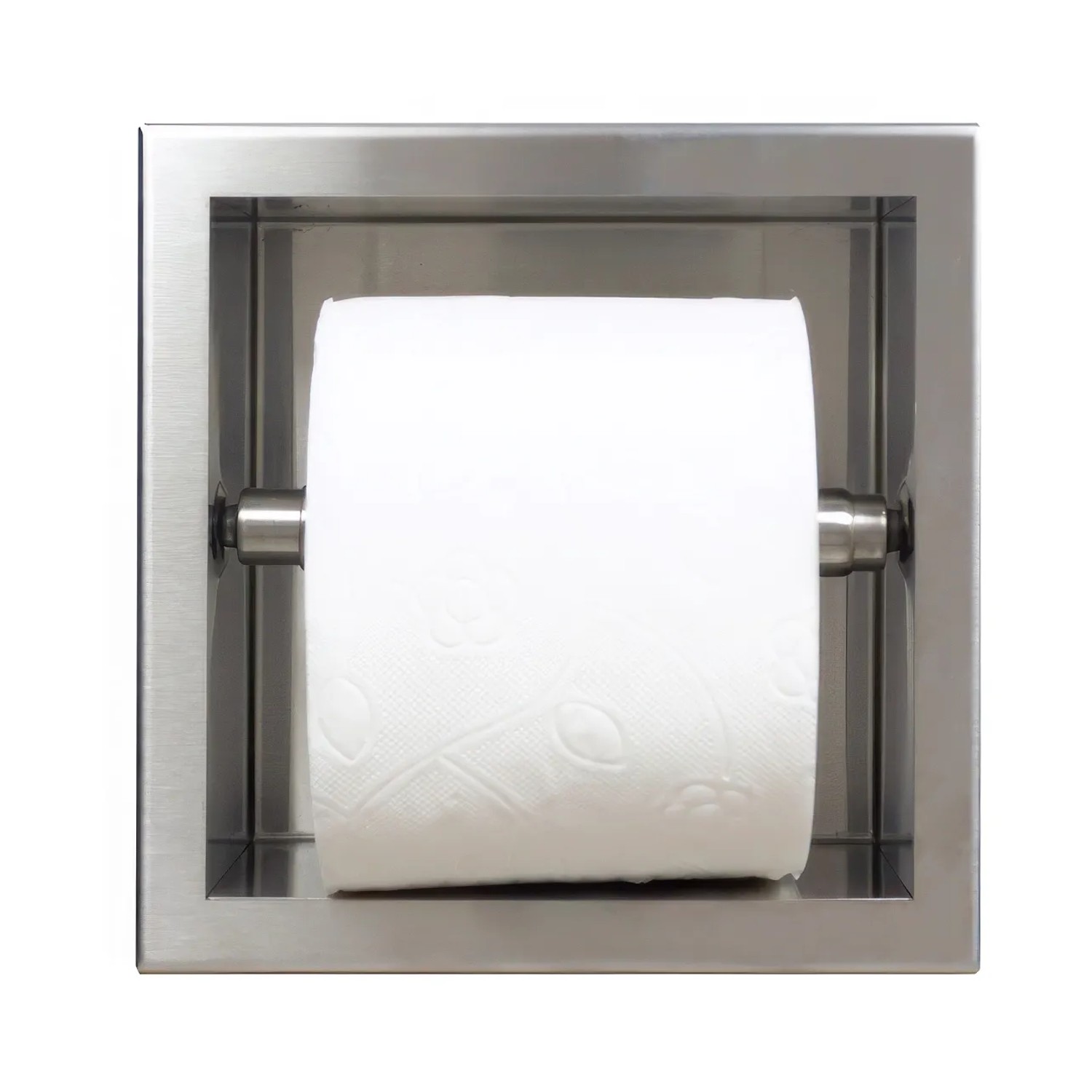 KOLMAN WC-Rollenhalter Unterputz 17,3 x 17,3 x 8,7 cm Silber