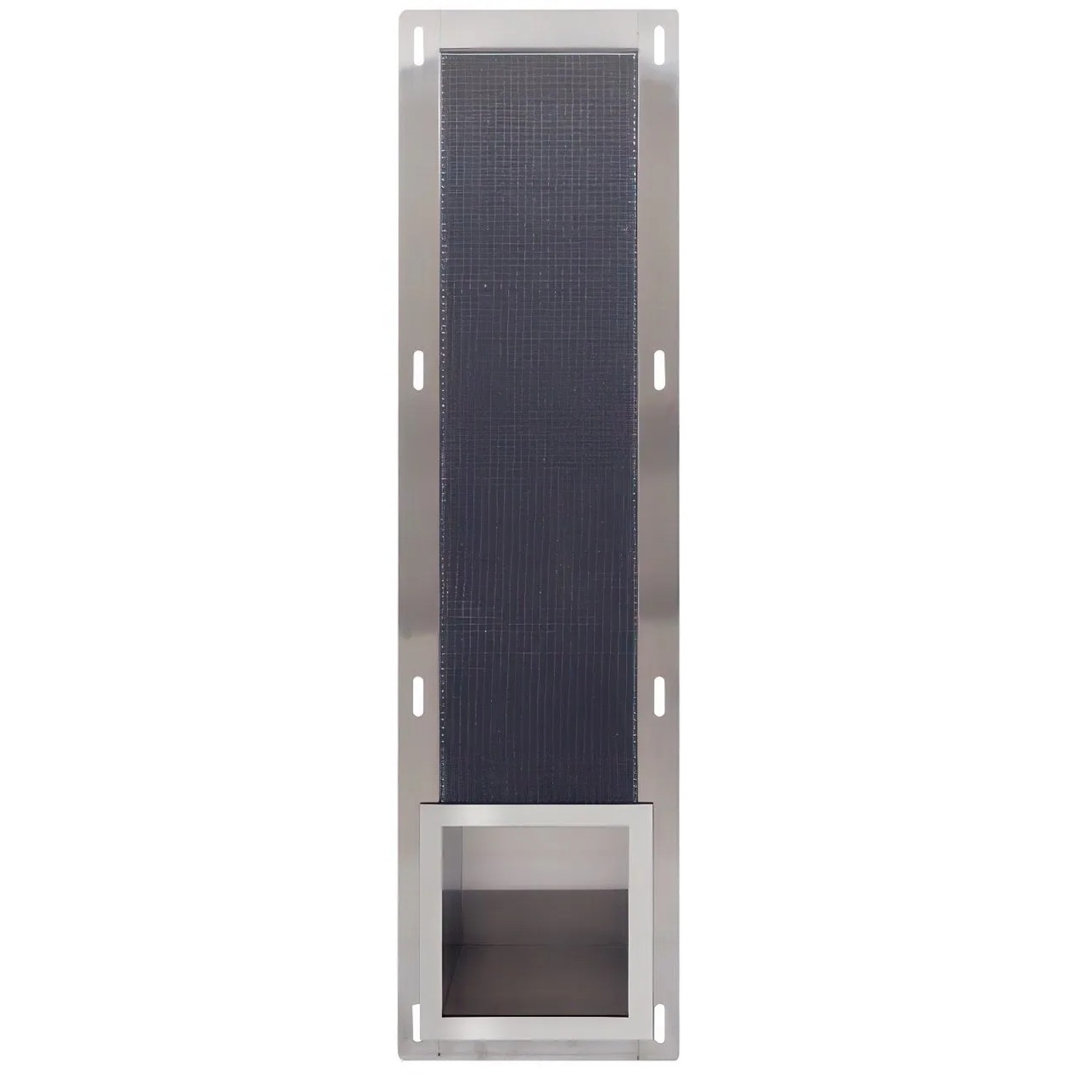 KOLMAN WC-Papieraufbewahrung Unterputz 72 x 19,5 x 12,3 cm Silber