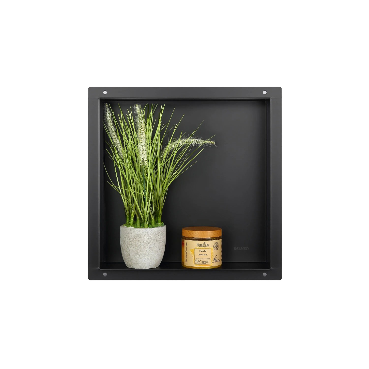 KOLMAN Wandnische 30 x 30 x 10 cm Schwarz