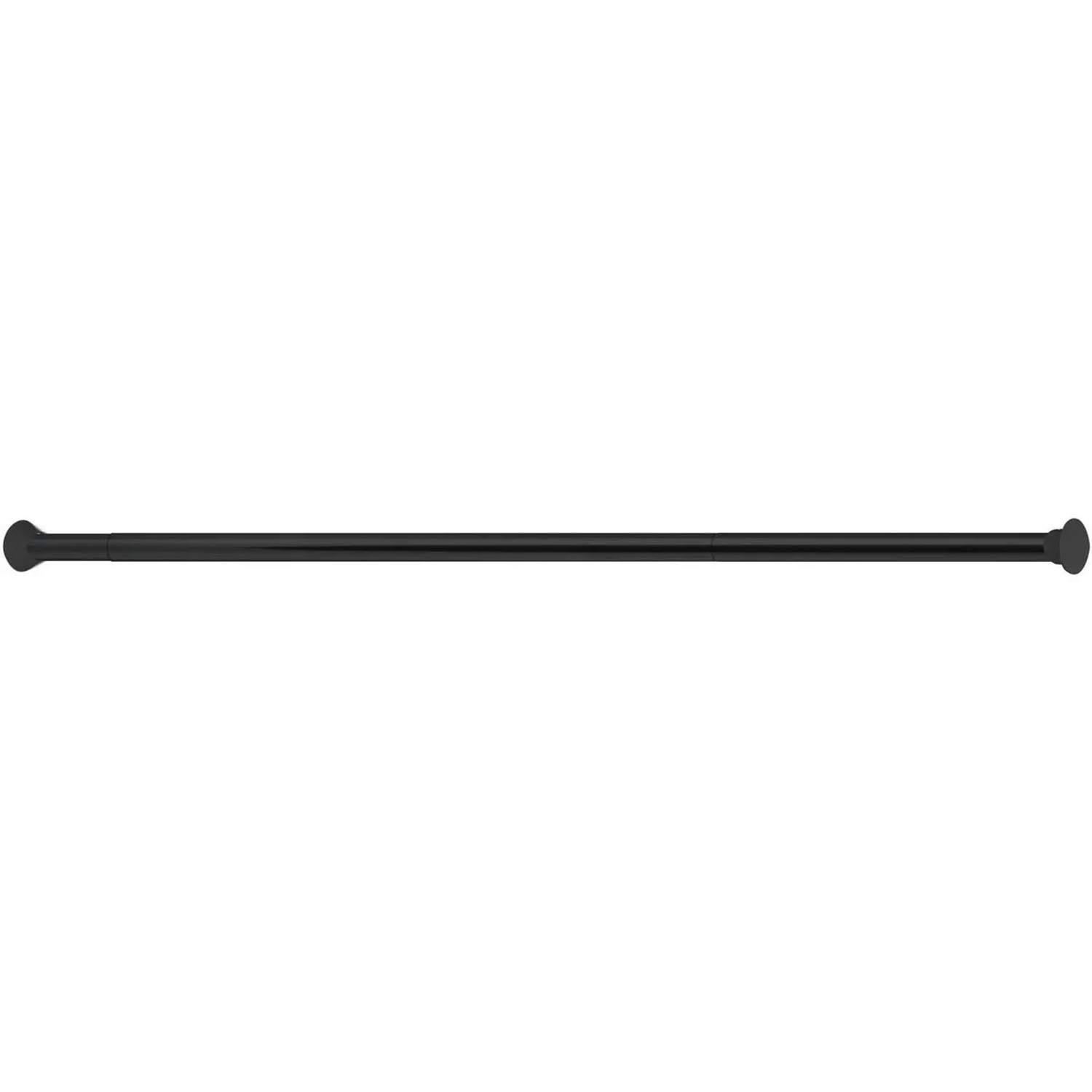 Euroshowers Teleskop Duschvorhangstange Schwarz 75 bis 220 cm 22 mm
