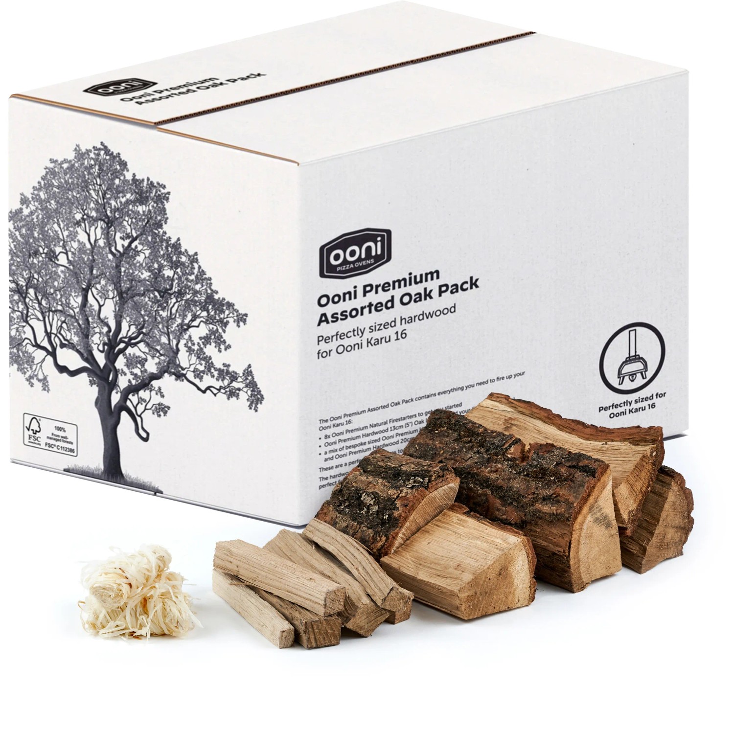 Ooni Paket mit Premium-Eichenhölzern