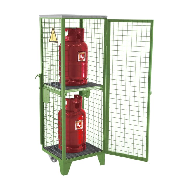 Bauer Südlohn Gasflaschen-Depot GFD-R 2, lackiert, Resedagrün