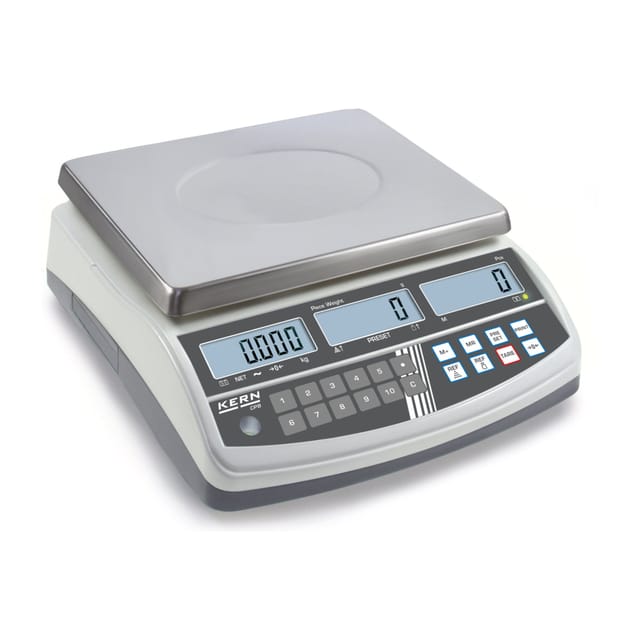 Kern Zählwaage CPB 15K2DM+C kalibriert, Wägebereich 6 | 15 kg, Ablesbarkeit 2 |5 g