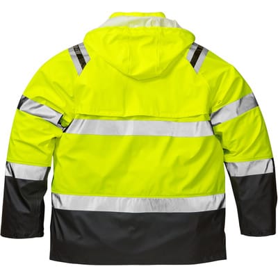 Warnschutz-Regenjacke 4624, warnorange/marineblau, Größe S