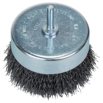 Topfbürsten für Bohrmaschinen - Gewellter Draht, 80 mm