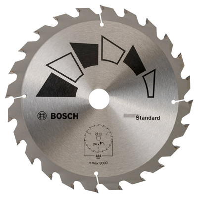 Kreissägeblatt STANDARD D= 184 mm; Bohrung= 20 mm; Z= 24