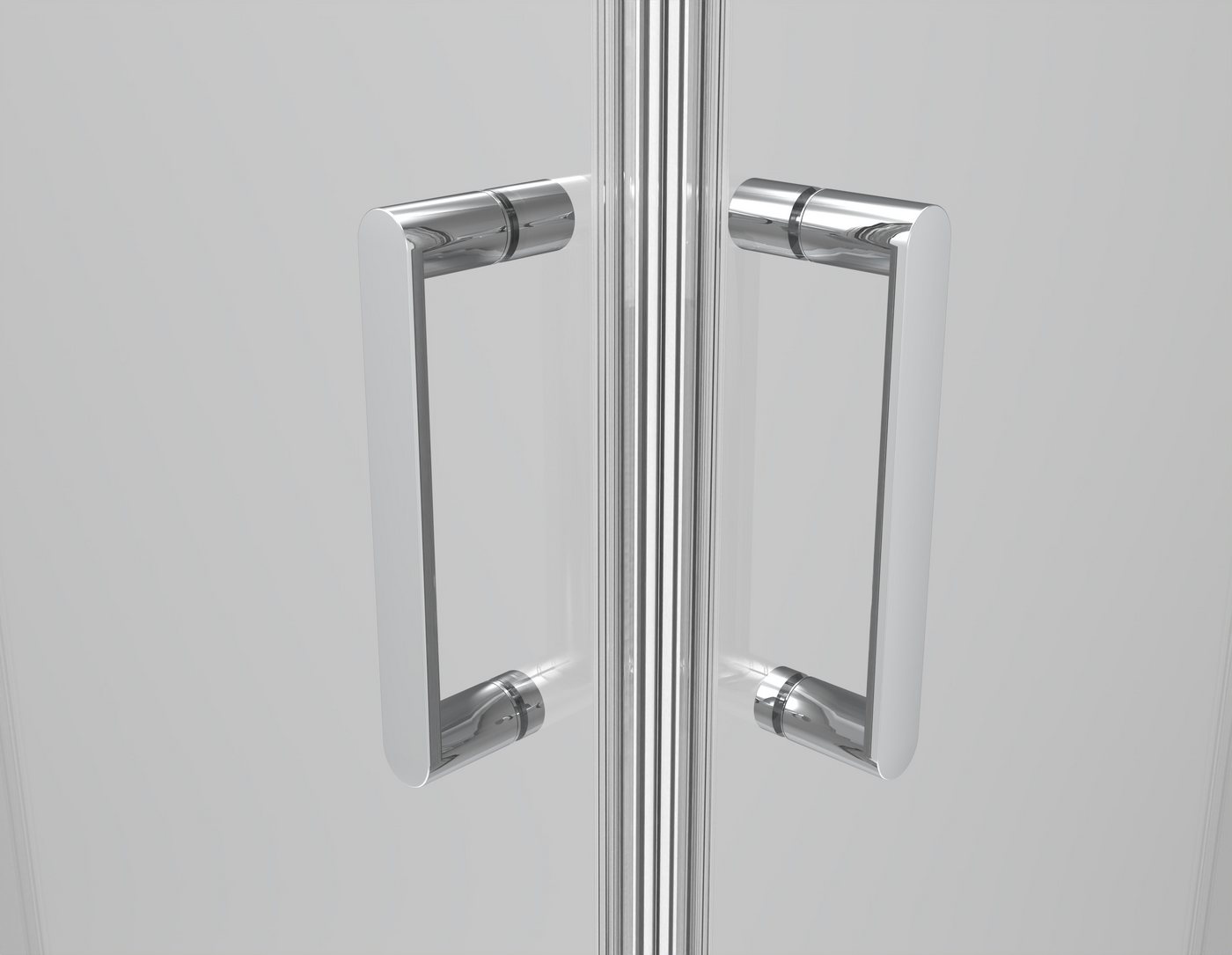 welltime Eckdusche New Trento, BxT: 80x80 cm, Einscheibensicherheitsglas, Extrahohe 195cm, 6mm ESG, verbessertes Rollensystem Bild 4