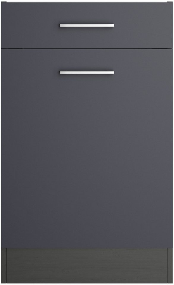KOCHSTATION Unterschrank KS-Milan Unterschrank 50 cm, matte oder hochglänzende Fronten