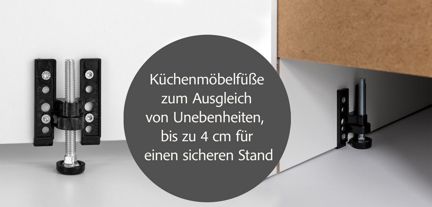 KOCHSTATION Unterschrank KS-Milan Unterschrank 50 cm, matte oder hochglänzende Fronten Bild 5