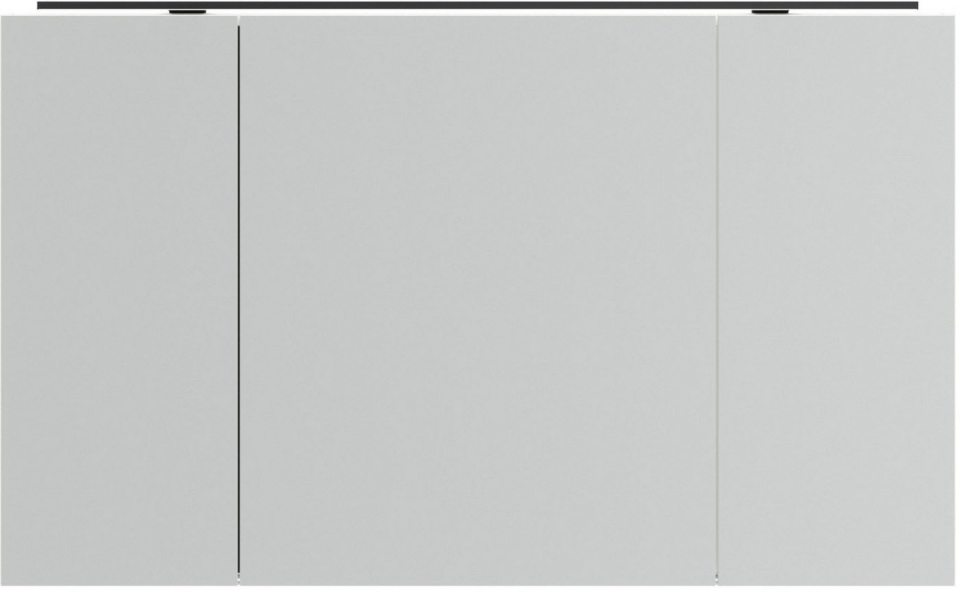 nobilia® Badmöbel-Set Alvene, (2-St., vormontiert, mit Soft-Close), inkl. Spiegelschrank mit Beleuchtung und Dimmerfunktion, in 4 Breiten Bild 5