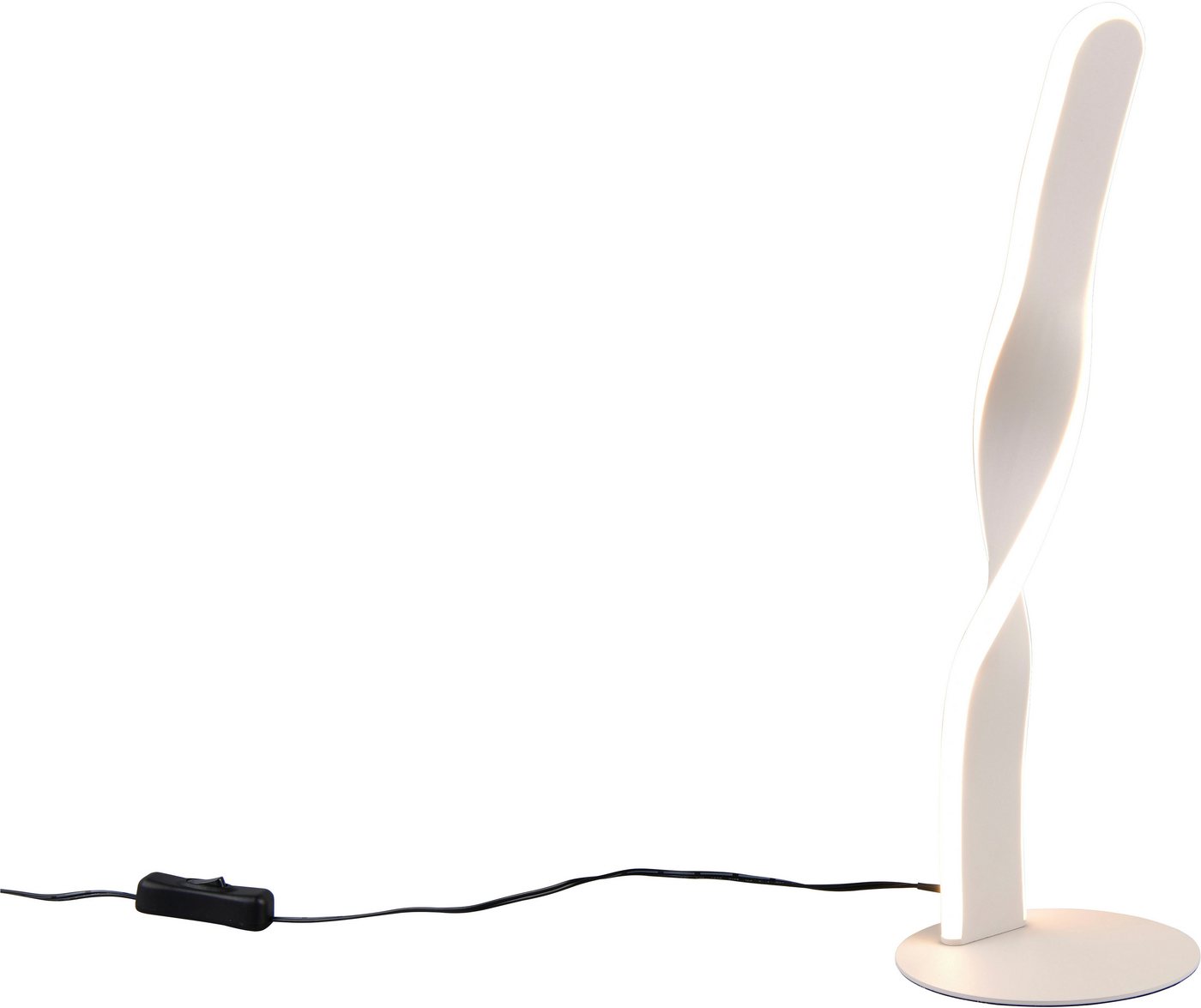 OTTO home LED Tischleuchte ADELLA, LED Tischlampe 10W 1020 Lumen 3000K warmweiß, Höhe 41 cm, Ein-/Ausschalter, LED fest integriert, Warmweiß, Metall in warm grey, Schnurschalter ON/OFF mit 150cm Kabel Bild 4