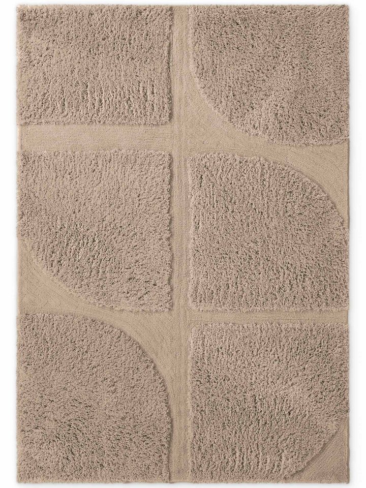 Ted Baker Hochflor-Teppich Jasper, auch in rund, rechteckig, Höhe: 25 mm, Hoch-Tief-Struktur, Weich, Shaggy, Modern, Wohnzimmer, Schlafzimmer Bild 2