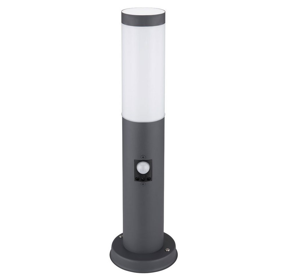 GLOBO LIGHTING LED Außen-Stehlampe, Leuchtmittel inklusive, Warmweiß, LED Außen Stehleuchte Gartenlampe Sockelleuchte mit Bewegungsmelder