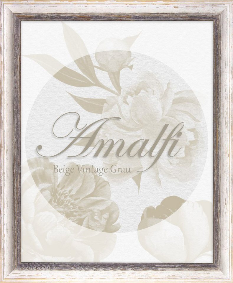 Einzelrahmen Bilderrahmen Amalfi, (1 Stück), 30x42 cm, Braun Weiß Vintage, Holz Bild 4