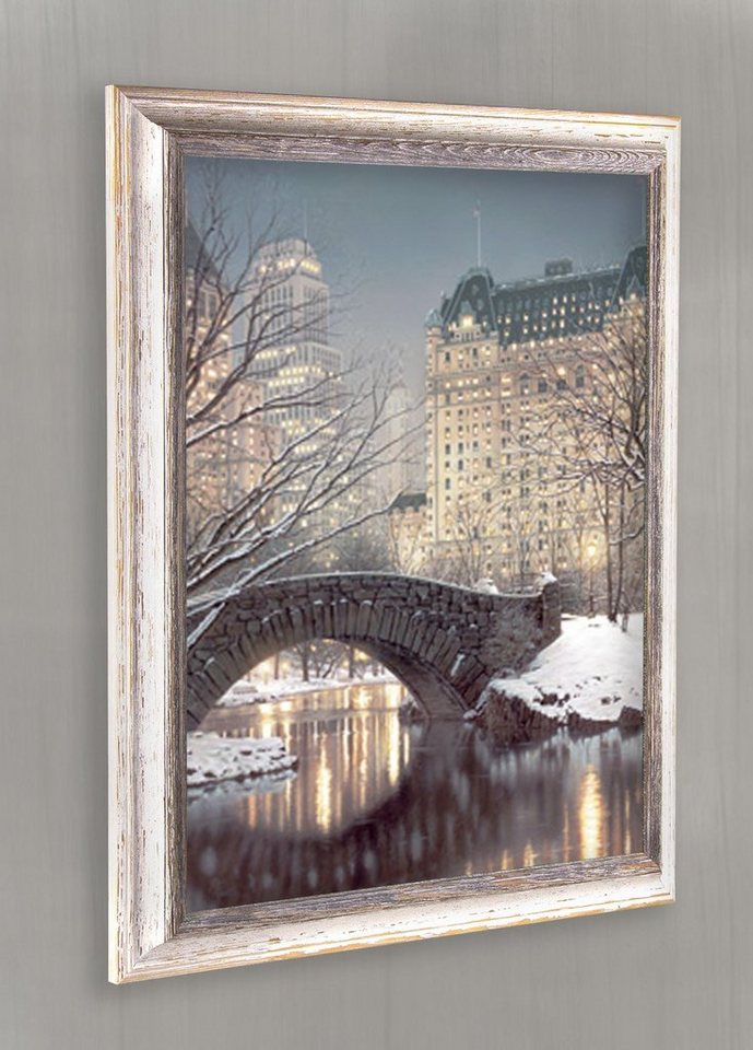 Einzelrahmen Bilderrahmen Amalfi, (1 Stück), 30x42 cm, Braun Weiß Vintage, Holz Bild 5