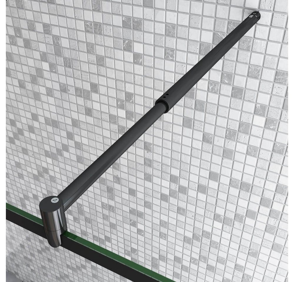 duschspa Duschwand 8mm Duschtrennwand Duschwand Glaswand Walk in Dusche mit Flipper-Panel, Einscheibensicherheitsglas, Sicherheitsglas, (Set), Nano Glas