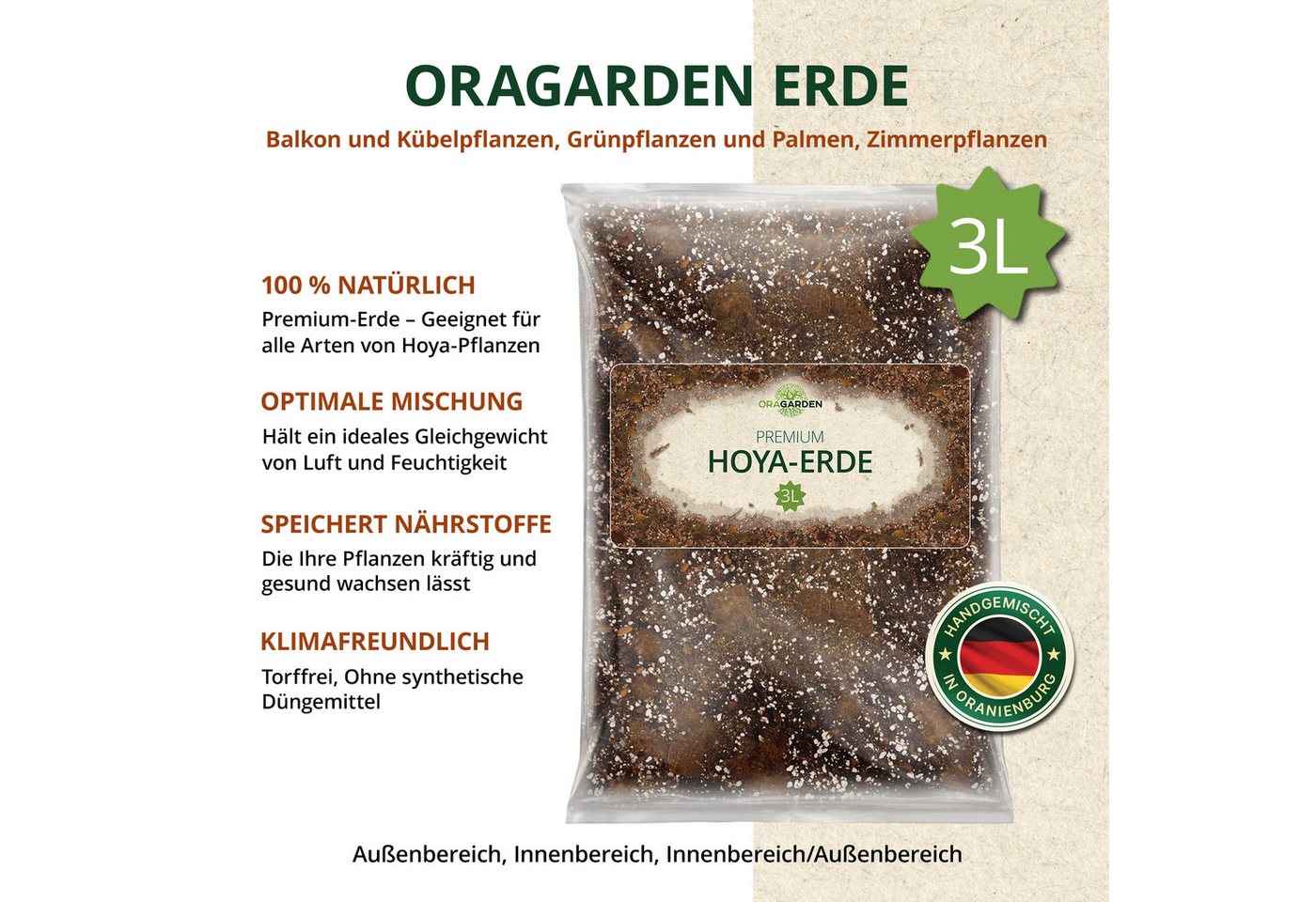 OraGarden Gartenbau-Substrat Hoya-Erde, mit Wurmhumus Bild 2