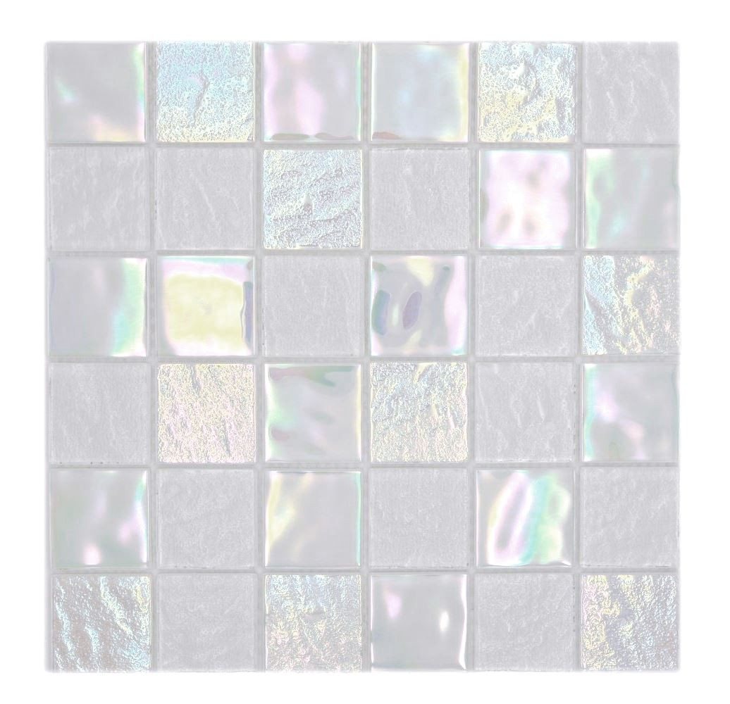 Mosani Mosaikfliesen Glas Mosaikfliese medio flip flop irisierend weiss mehrfarbig Bild 3