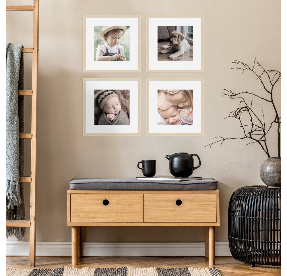 WANDStyle Bilderrahmen-Set H950, für 4 Bilder, Natur-Optik, aus Massivholz im Stil Modern Bild 2