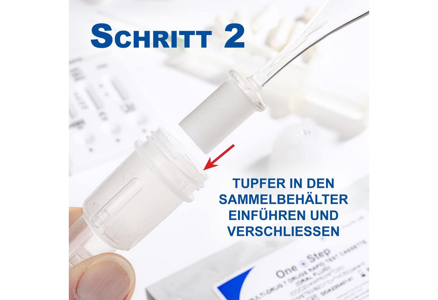 One+Step Drogen-Schnelltest Multi Speichel für 7 Drogenarten, 2-tlg. Bild 5