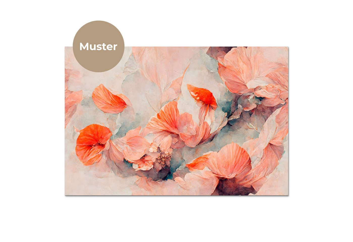 KitchenYeah Küchenrückwand Muster selbstklebend (keine Folie) Blumen - Blätter - Pflanzen - Rosa, (1-tlg), Spritzschutz, Küche, Rückwand, Küchenwand, Küchenfront, 30x20 cm Bild 4
