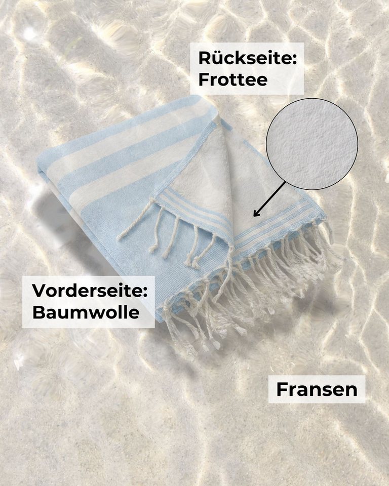 furora HOLIDAY Badetuch Saunahandtuch 100x200 cm Frottier - Badetuch XXL Strandhandtuch Groß, Frottee und Badetuch zugleich aus 100% Baumwolle in brillanten Farben Bild 2
