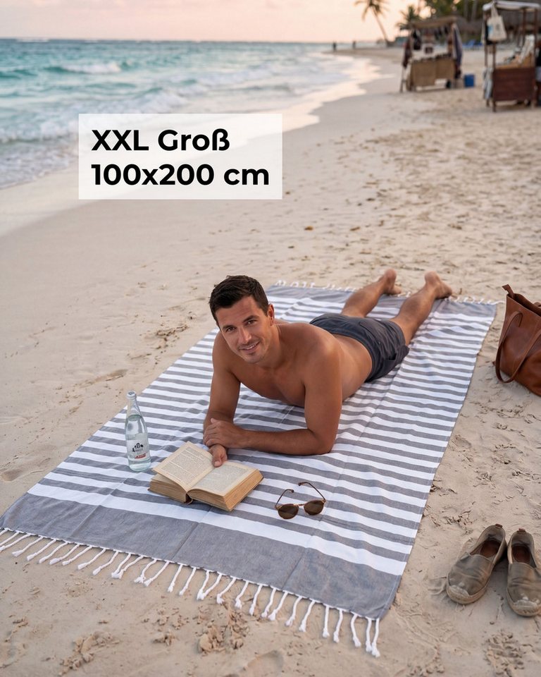 furora HOLIDAY Badetuch Saunahandtuch 100x200 cm Frottier - Badetuch XXL Strandhandtuch Groß, Frottee und Badetuch zugleich aus 100% Baumwolle in brillanten Farben Bild 4