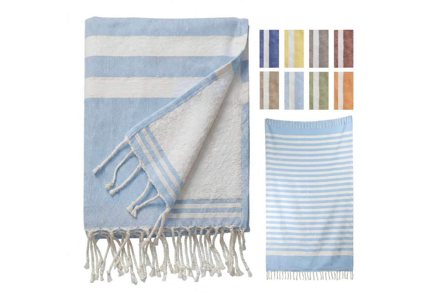 furora HOLIDAY Badetuch Saunahandtuch 100x200 cm Frottier - Badetuch XXL Strandhandtuch Groß, Frottee und Badetuch zugleich aus 100% Baumwolle in brillanten Farben Bild 5