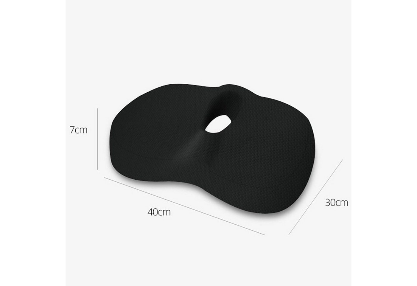 komodo homz Sitzkissen Ergonomisches Memory Foam Sitzkissen Steißbein Entlastung Büro Auto, Ergonomische Sitzform, Memory Foam, atmungsaktiver Bezug Bild 5