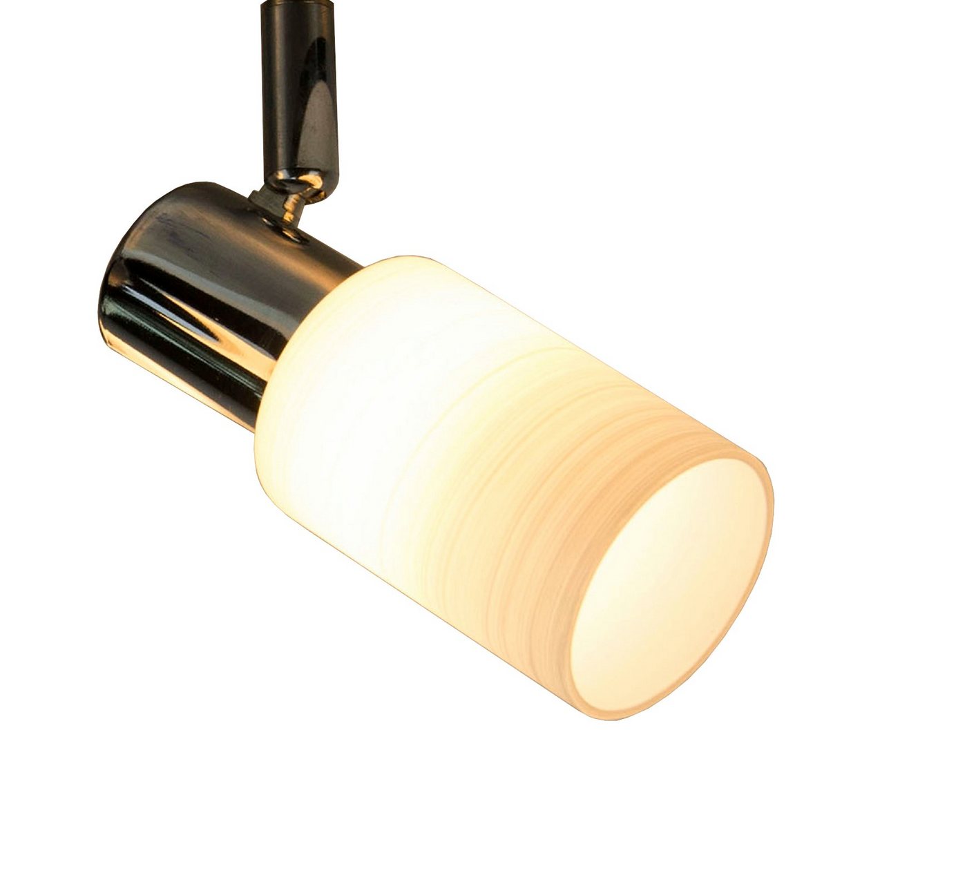 TRANGO LED Deckenleuchte, 3-flammig 2007-38 LED Deckenleuchte Chrom-Optik & Aluminium gebürstet Serie GRACE inkl. 3x G9 LED Leuchtmittel 3.000K warmweiße Lichtfarbe Badleuchte, Flurleuchte, Küchenleuchte, Schwenkbare LED Deckenlampe, Kronleuchter Bild 5