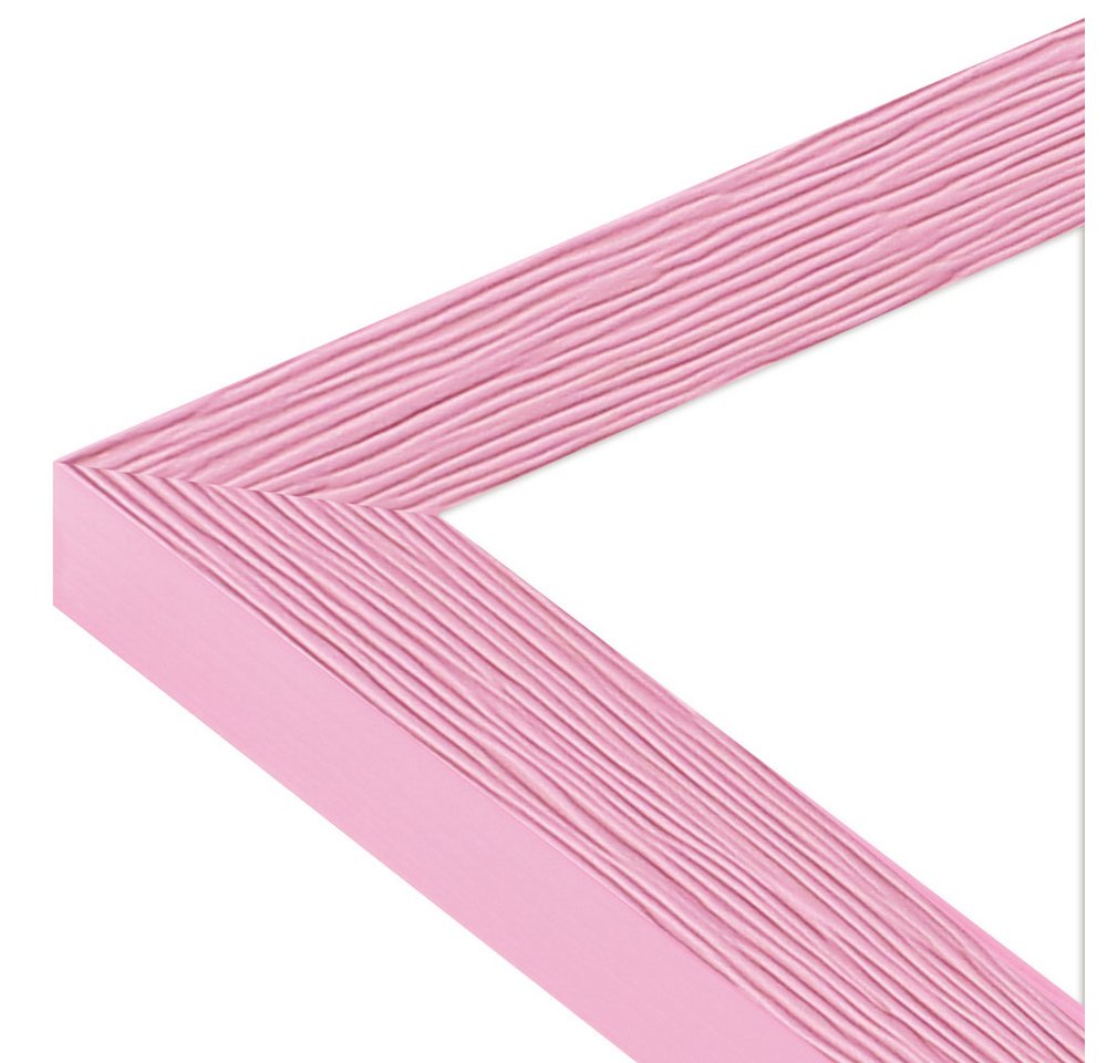 WANDStyle Bilderrahmen H300, Rosa Bilderrahmen 30x40 Holz, Moderner Fotorahmen Rosa 30x40 cm