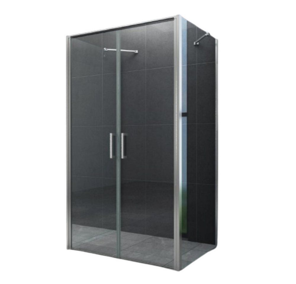 Home Systeme Runddusche ARON U Form Duschkabine Dusche Duschwand Duschabtrennung Duschtür, BxT: 80x80 cm, Einscheibensicherheitsglas Bild 2