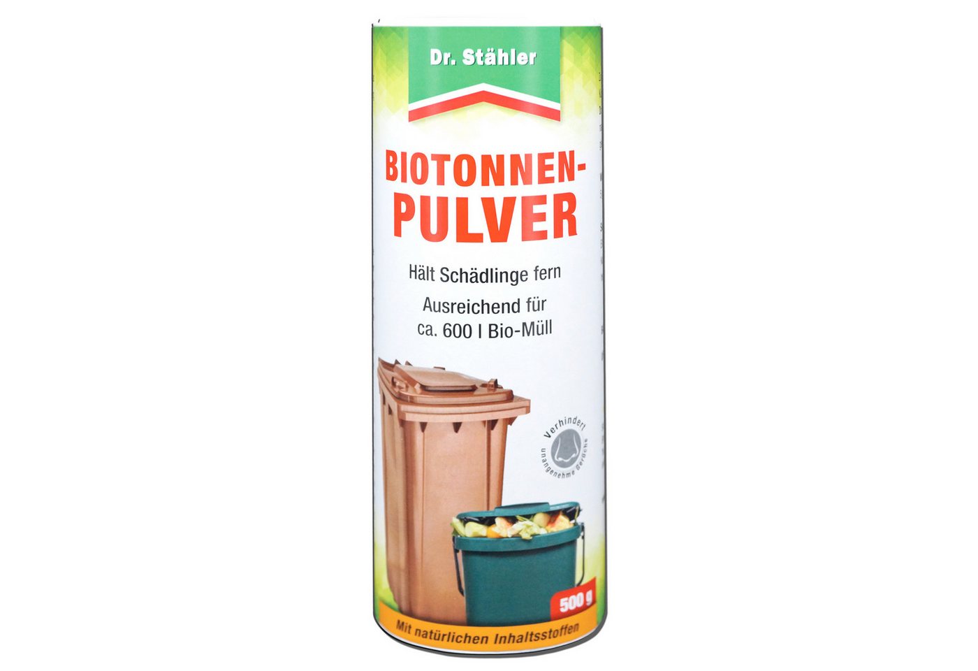 Dr. Stähler Biotonnenpulver Bio-Tonnenpulver gegen unangenehme Gerüche und Schädlinge, 500 g, Einfache Anwendung Vielseitig einsetzbar Effektiver Schutz vor Maden, Effektiver Schutz, enthält Calciumcarbonat, Bindet Flüssigkeiten Bild 3